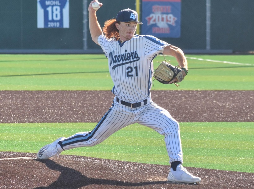 El Camino's Thomas Bainton delivers a pitch in a recent game.