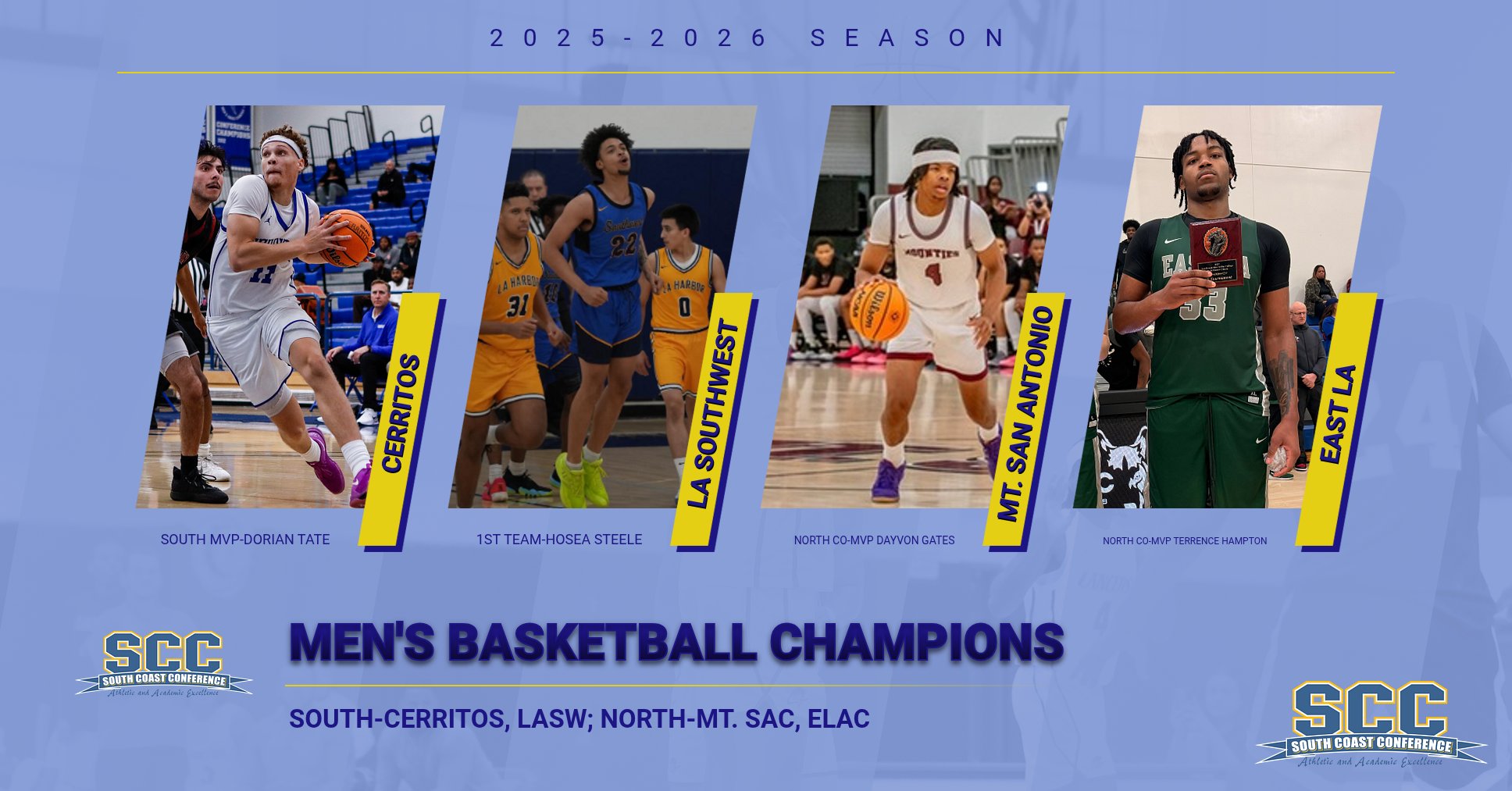 Four Teams Share South Coast Conference Men's Basketball Crowns
