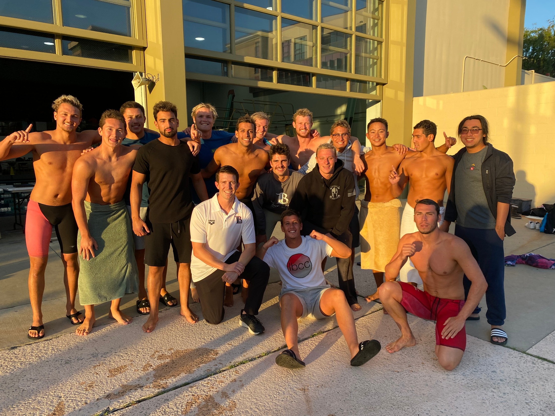 Long Beach wins the men's swim title.