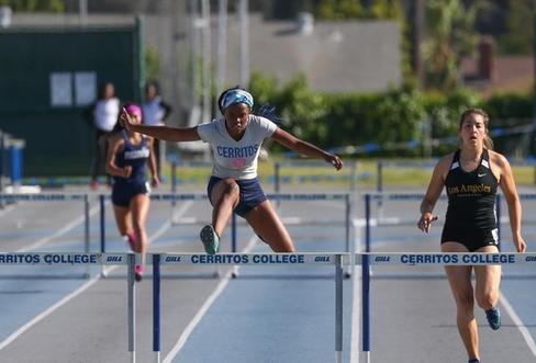 Alia Scott in action for SCC champion Cerritos College.