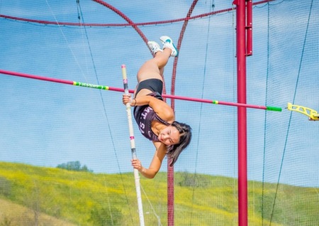 Mt. San Antonio's Miku Yanagawa is the state leader in the pole vault.